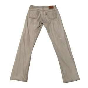 LEVIS 501 SIZE 35 X 35 LIGHT GRAY CLASSIC STRAIGHT LEG BUTTON FLY LEVI'S UNISEX